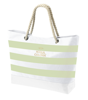 Produktabbildung 4711 Acqua Colonia Strandtasche Weiß Grün gestreift 